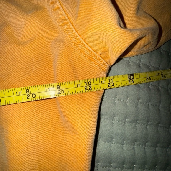 ZARA Cropped Jean Jacket – Dark Mustard / Burnt Yellow – Size L - Picture 5 of 13